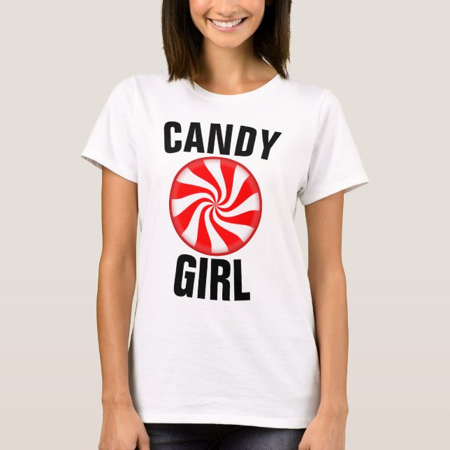 CANDY GIRL Vintage Dam T-Shirts (Framsida)
