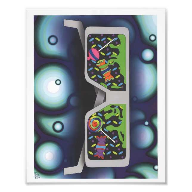 Candy Glasses Print Fototryck (Framsidan)