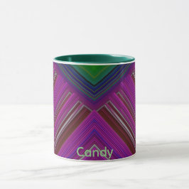 CANDY ~ GLOSSY 3D Glossy Rosa Grönt Blue Mugg