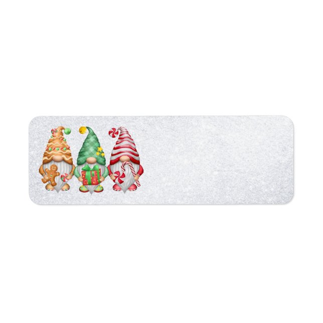 Candy Gnomes Adressetiketters Returadress Etikett (Framsidan)