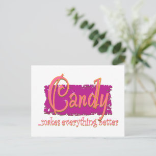 Candy gör allt bättre vykort