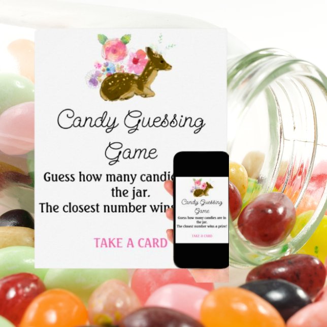 Candy Guessing Game Rosa Girl Girl Girl Girl Showe Poster (Skapare uppladdad)