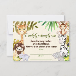 Candy Guessing Game, Safari Baby Shower, Jungle