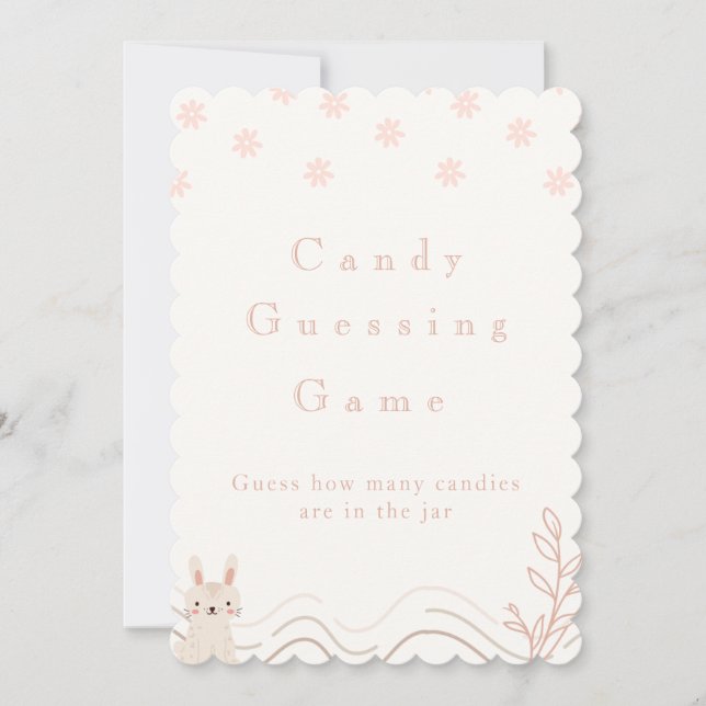 Candy Guessing Game Sign Inbjudningar (Framsida)