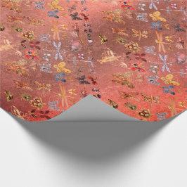Candy Guld Meadow Butterfly Insekter Gems Diamond Presentpapper