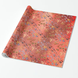 Candy Guld Meadow Butterfly Insekter Gems Diamond Presentpapper