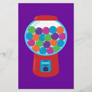 Candy Gumball Maskin Brevpapper