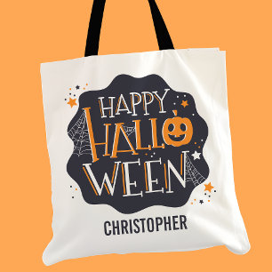 Candy happy halloween Personlig Bus eller godis Tygkasse