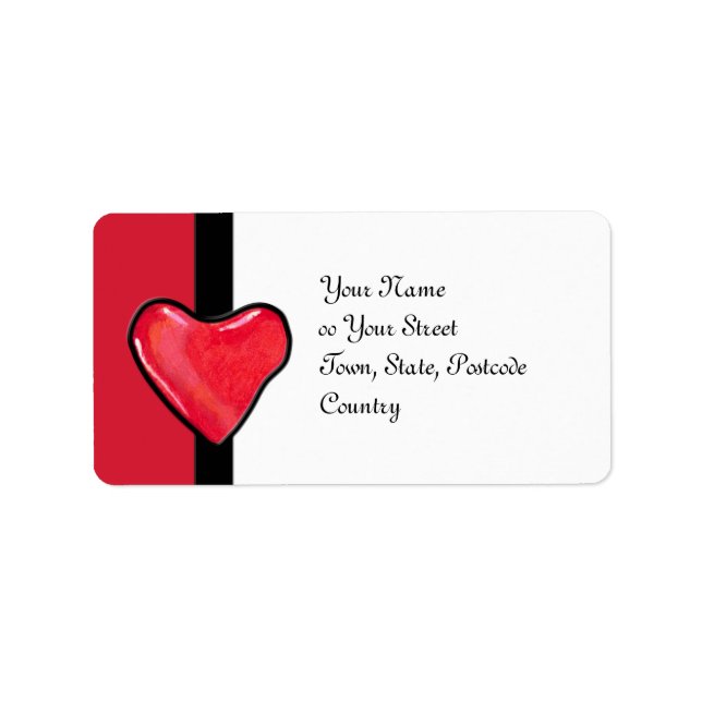 Candy Heart 1-adressetikett Adressetikett (Framsidan)