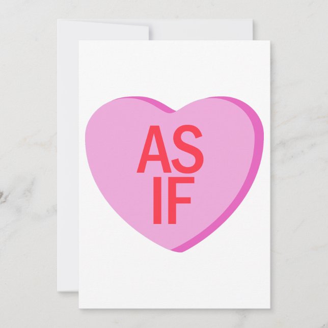 Candy Heart - AS IF Inbjudningar (Framsida)