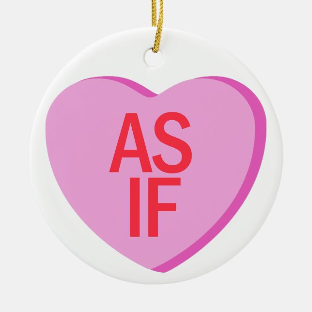 Candy Heart - AS IF Julgransprydnad Keramik (Framsidan)