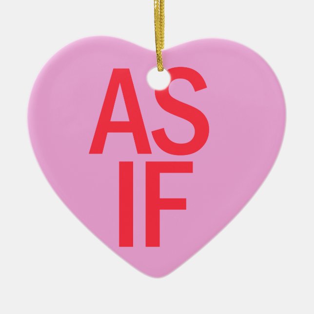 Candy Heart - AS IF Julgransprydnad Keramik (Framsidan)