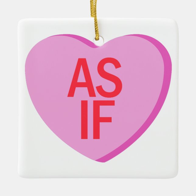 Candy Heart - AS IF Julgransprydnad Keramik (Framsida)