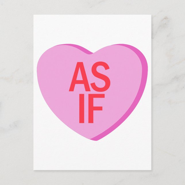 Candy Heart - AS IF Vykort (Framsida)