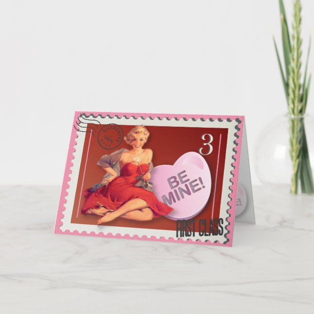 Candy Heart BeMine! KItsch Bitsch Valentine Card Helgkort (Framsida)