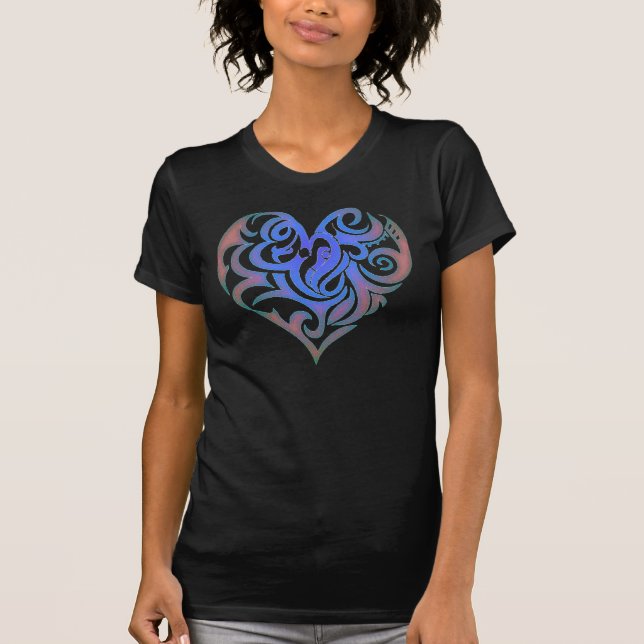 Candy Heart Blue Glow T-shirt (Framsida)