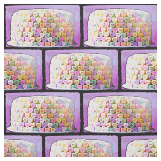Candy Heart Cake Tyg (Provkarta)