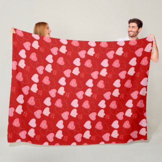 Candy Heart Cascade Fleecefilt
