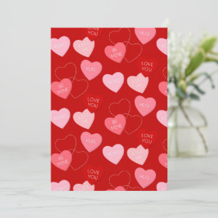 Candy Heart Cascade Julkort