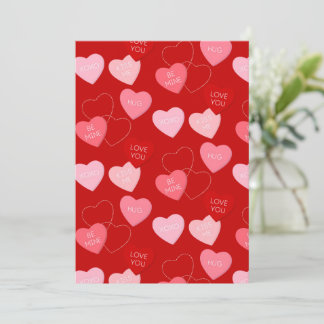 Candy Heart Cascade Julkort