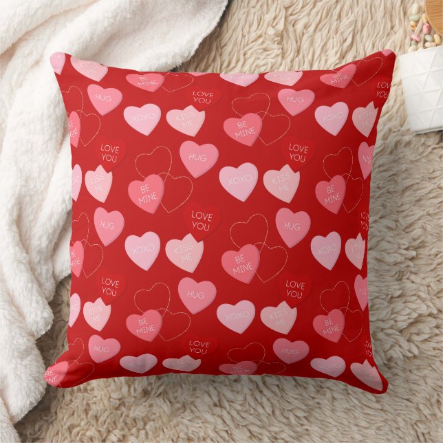 Candy Heart Cascade Kudde (Filt)