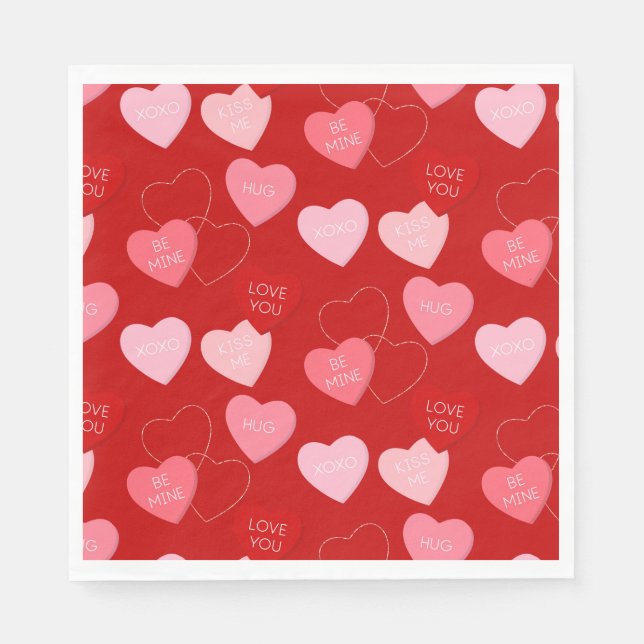 Candy Heart Cascade Pappersservett (Framsidan)