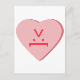 Candy Heart - Djävul Ansikte Vykort