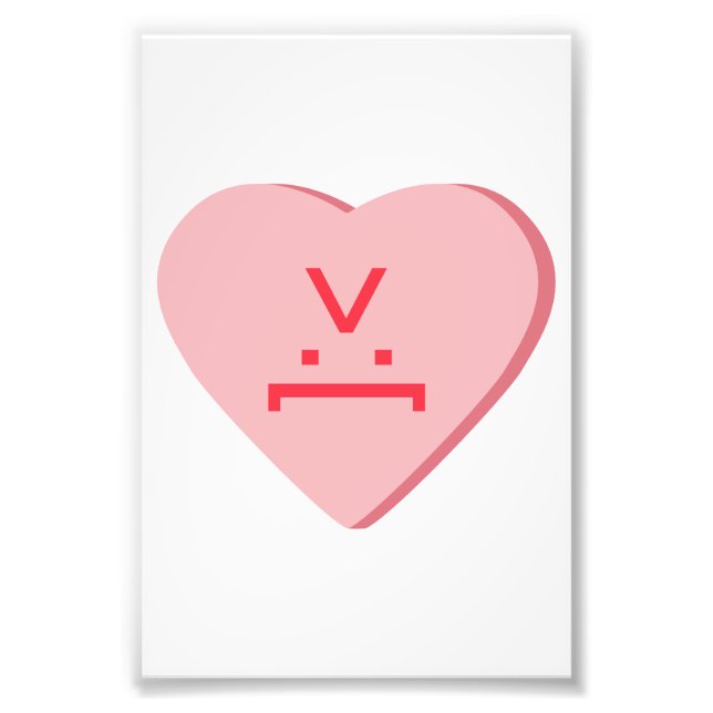 Candy Heart - Djävulen Ansikte Fototryck (Framsidan)