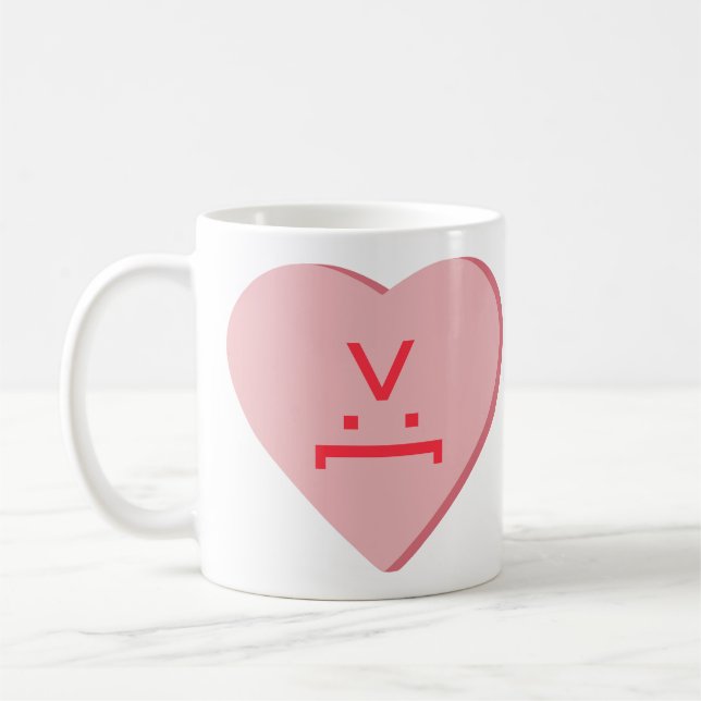 Candy Heart - Djävulen Ansikte Kaffemugg (Vänster)