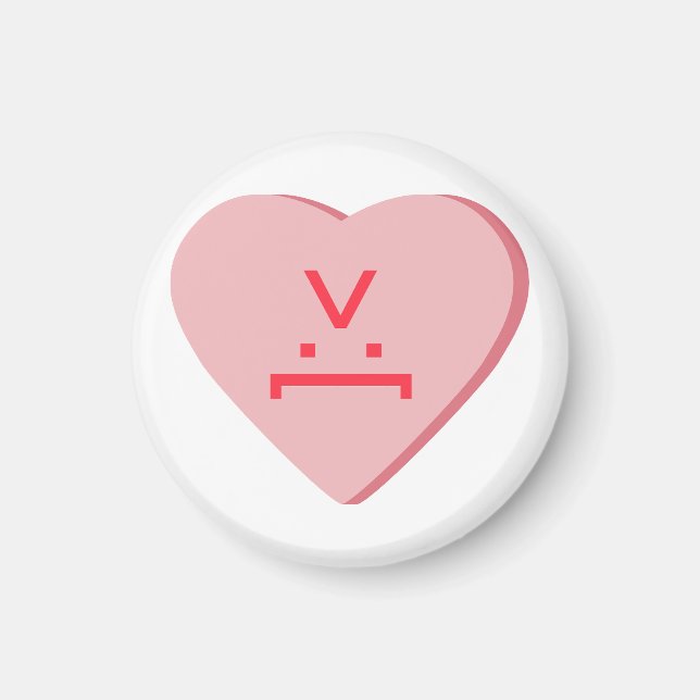 Candy Heart - Djävulen Ansikte Magnet (Framsidan)