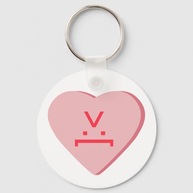 Candy Heart - Djävulen Ansikte Nyckelring (Framsida)