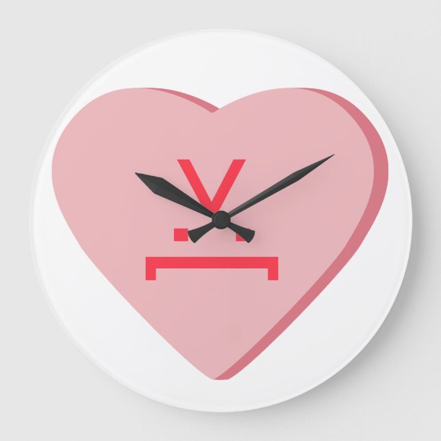 Candy Heart - Djävulen Ansikte Stor Klocka (Framsida)