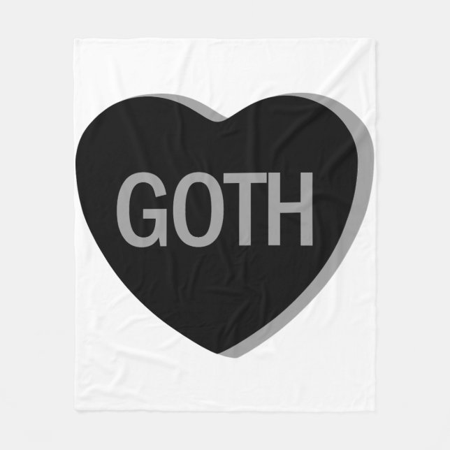 Candy Heart - Goth Fleecefilt (Framsidan)