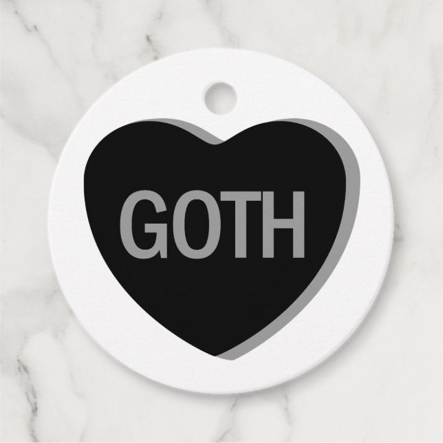 Candy Heart - Goth Gåvor Etiketter (Framsida)