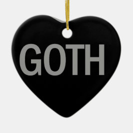 Candy Heart - Goth Julgransprydnad Keramik