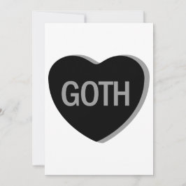 Candy Heart - Goth Julkort
