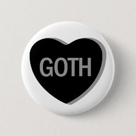 Candy Heart - Goth Knapp