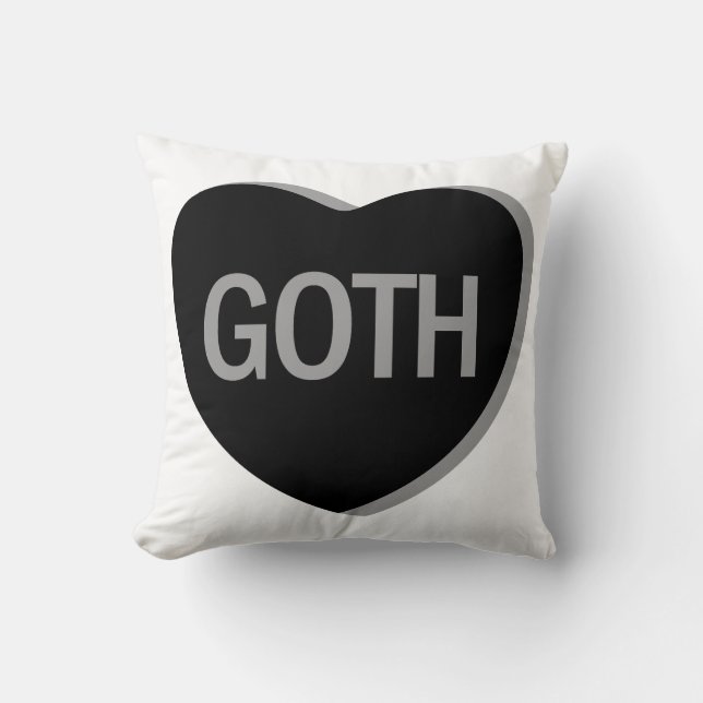 Candy Heart - Goth Kudde (Framsida)