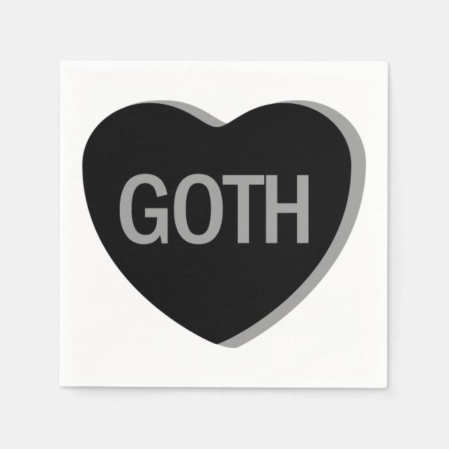 Candy Heart - Goth Pappersservett (Framsidan)