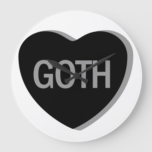 Candy Heart - Goth Stor Klocka (Framsida)