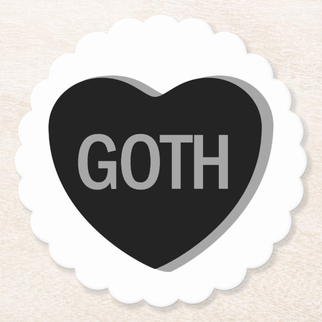Candy Heart - Goth Underlägg Papper (Framsida)