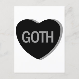 Candy Heart - Goth Vykort
