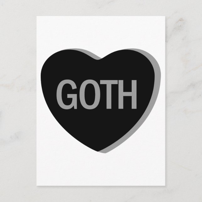 Candy Heart - Goth Vykort (Framsida)