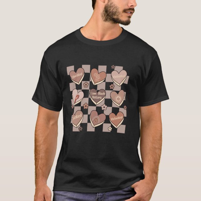 Candy Heart I is Black History Month African Ameri T Shirt (Framsida)