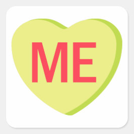 Candy Heart - JAG Fyrkantigt Klistermärke