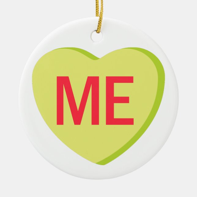 Candy Heart - JAG Julgransprydnad Keramik (Framsidan)
