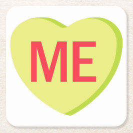 Candy Heart - ME Underlägg Papper Kvadrat