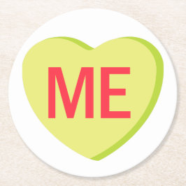 Candy Heart - ME Underlägg Papper Rund