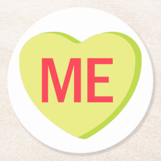Candy Heart - ME Underlägg Papper Rund