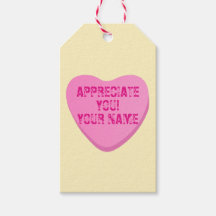 Candy Heart med Anpassningsbar Text-Rosa Heart på 